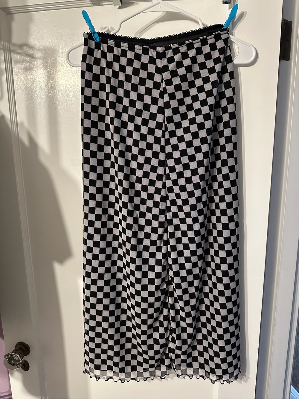 Urban Outfitters Black and White Checker Maxi Skirt